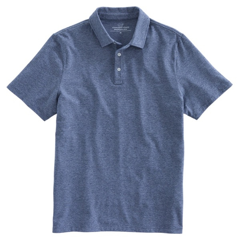 Vineyard Vines Heathered Blue Polo Shirt